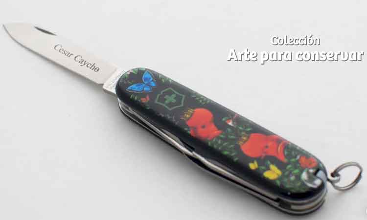 The pocketknife designed by Peruvian artist Cesar Caycho is part of the new Victorinox collection 
