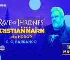 Kristian Nairn (a.k.a. Hodor) performs in Lima showcasing his music at the Rave of Thrones party