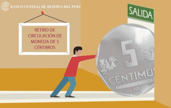 The Peruvian 5 centimos coin is withdrawn from circulation in January 2018; BCRP