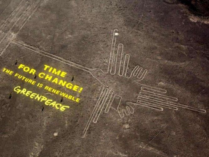 Greenpeace activist Wolfgang Sadik sentenced to prison on probation for entering and damaging Peru&#039;s famous Nazca Lines