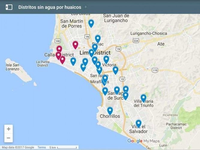 Districts in Lima and Callao without water; photo: El Comercio