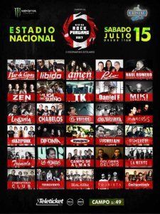 Dia de Rock Peruano  - a concert with 30 local bands and artists