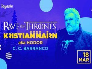 Kristian Nairn (a.k.a. Hodor) performs in Lima showcasing his music at the Rave of Thrones party