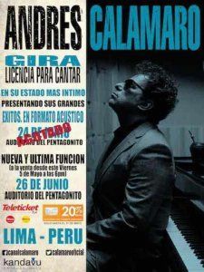 Due to popular demand Andres Calamaro offers a second concert in Lima to his Peruvian fans