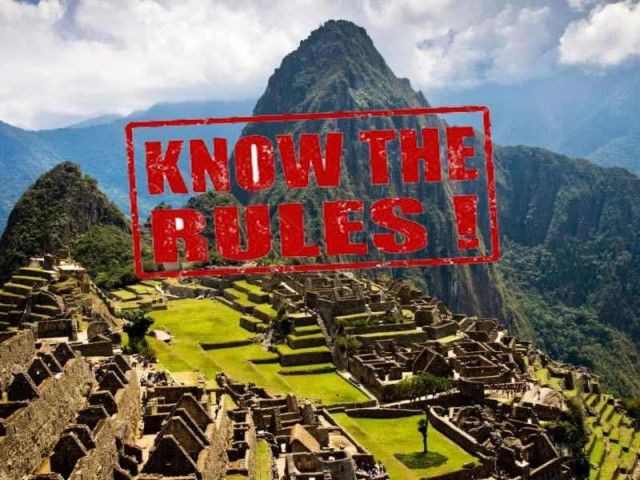 Machu Picchu – stricter code of conduct and prohibited items