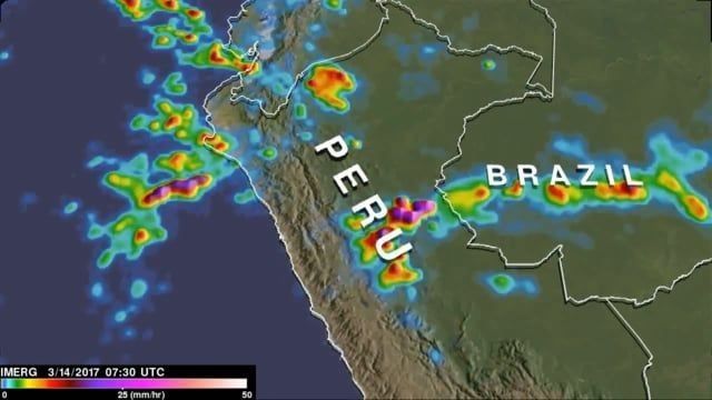 One week of rainfall in Peru - NASA Satellite Imagery